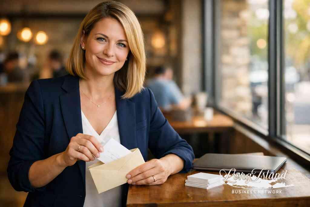 Using networking tips for email campaigns to support elevator pitch practice and business card exchange follow-up — Long